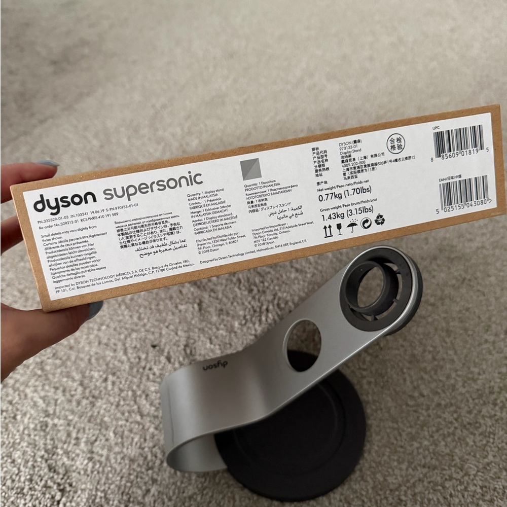 Dyson Supersonic Silver Hairdryer Stand